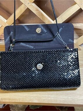 Vintage Whiting & Davis International Elegant Evening Clutch/ Black Sequin Style